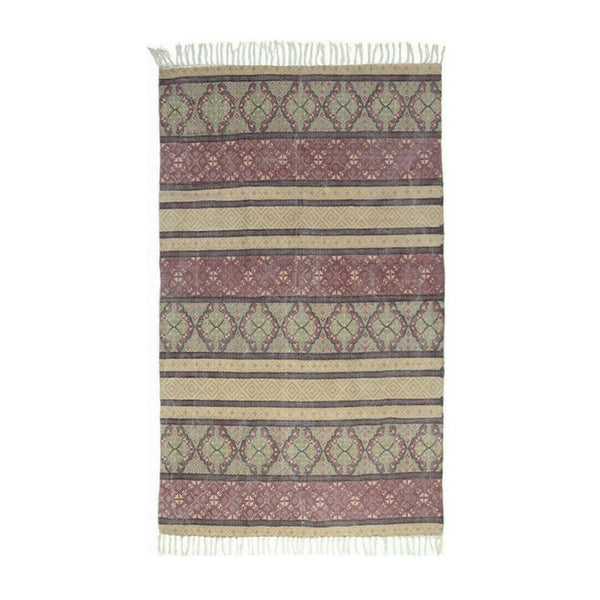 Red Cotton Rug With Fringes (180 cm)
