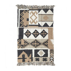 Grey Black Fabric Carpet (180 cm)