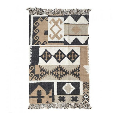 Grey Black Fabric Carpet (180 cm)