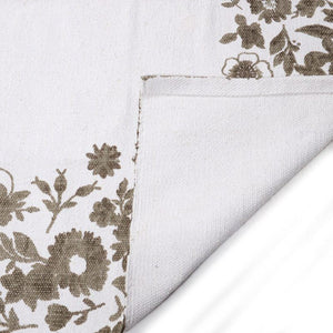 Grey Flowers Carpet (180 cm)
