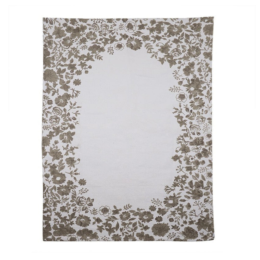 Grey Flowers Carpet (180 cm)