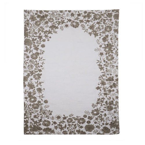 Grey Flowers Carpet (180 cm)