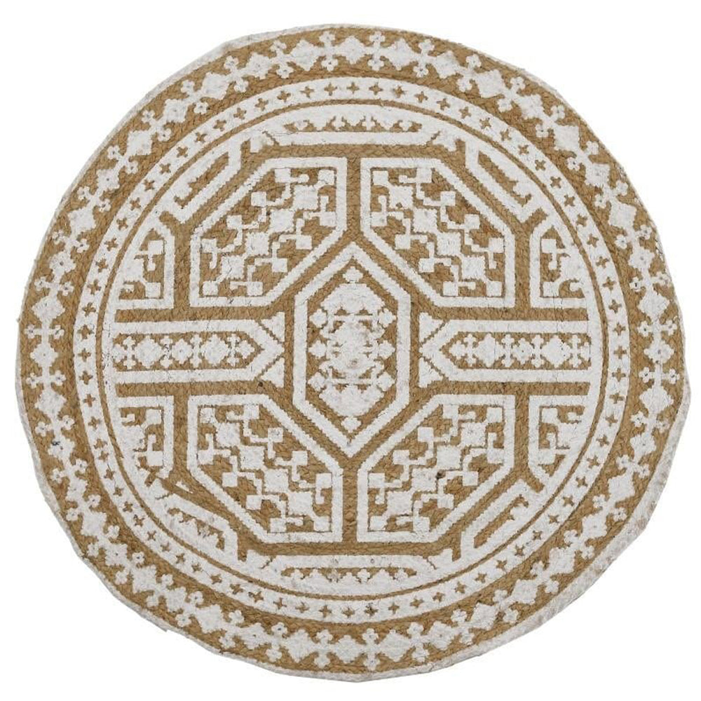Natural White Jute Rug