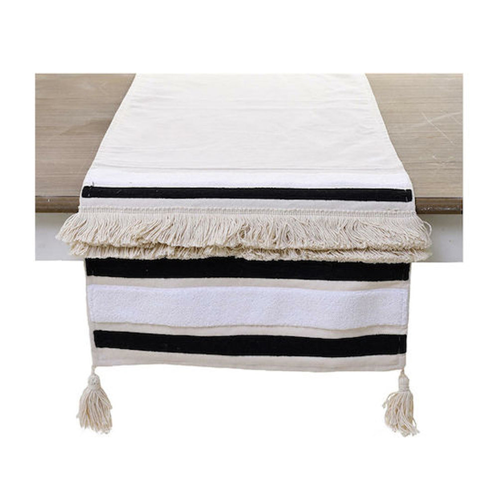 Cream Black Table Runner (140 cm)