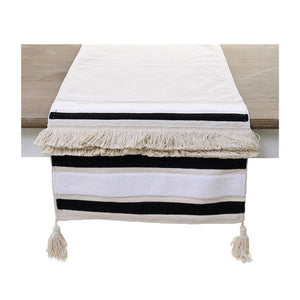 Cream Black Table Runner (140 cm)