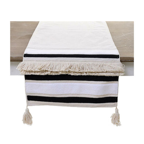 Cream Black Table Runner (140 cm)