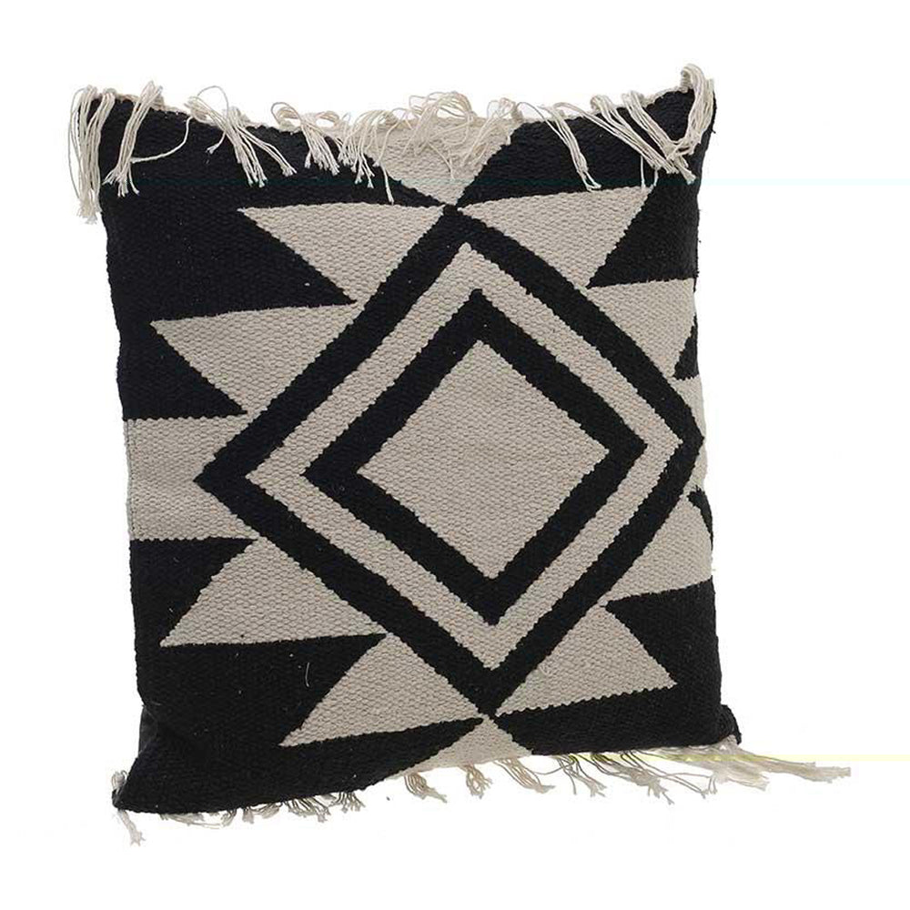 Black Kilim Fabric Cushion Cover (45 cm)