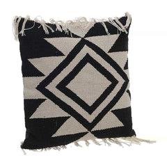 Black Kilim Fabric Cushion Cover (45 cm)