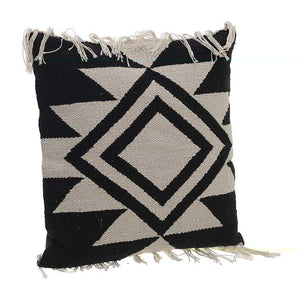 Black Kilim Fabric Cushion Cover (45 cm)