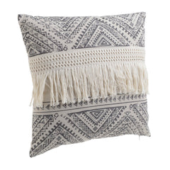 Black Cream Fabric Cushion (40 cm)