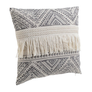 Black Cream Fabric Cushion (40 cm)