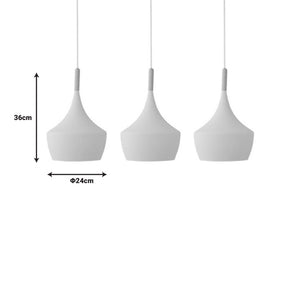 Eracile II White Metal Ceiling Light (136 cm)
