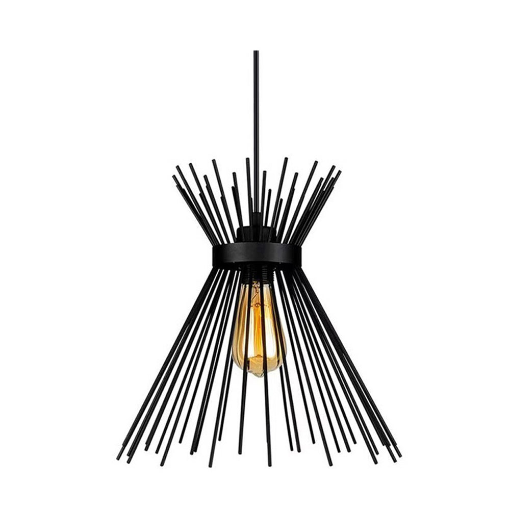 Candle I Black Metal Geometric Pendant Light (30 cm)