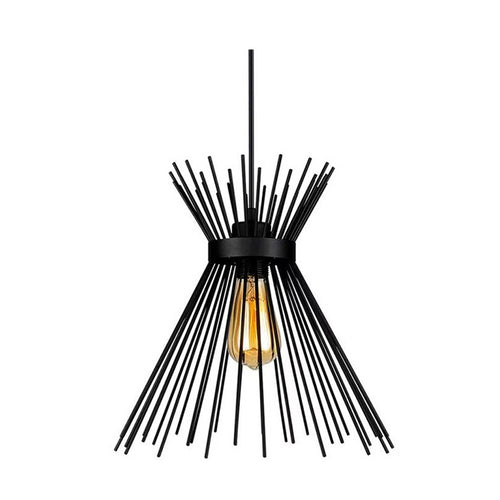 Candle I Black Metal Geometric Pendant Light (30 cm)