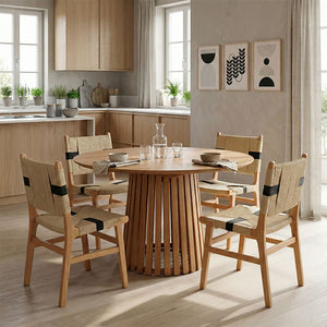 Natural Mindi Wood Kenda I Dining Table (120 cm)