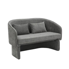 Playmob Two-Seater Gray Fabric Sofa (128 cm)