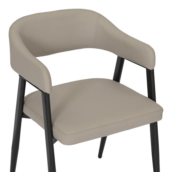 Grey-Beige Sezan PU Armchair (78 cm)