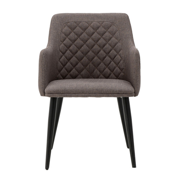 Contemporary Brown Fabric Metal Chair (80cm)