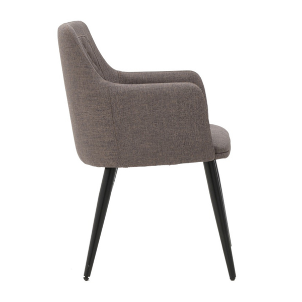 Contemporary Brown Fabric Metal Chair (80cm)