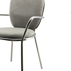Metallic Grey Velvet Chair (90cm)