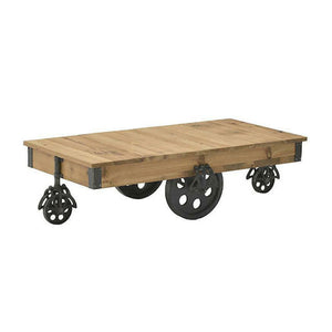 Natural Wood Metal Table (136 cm)