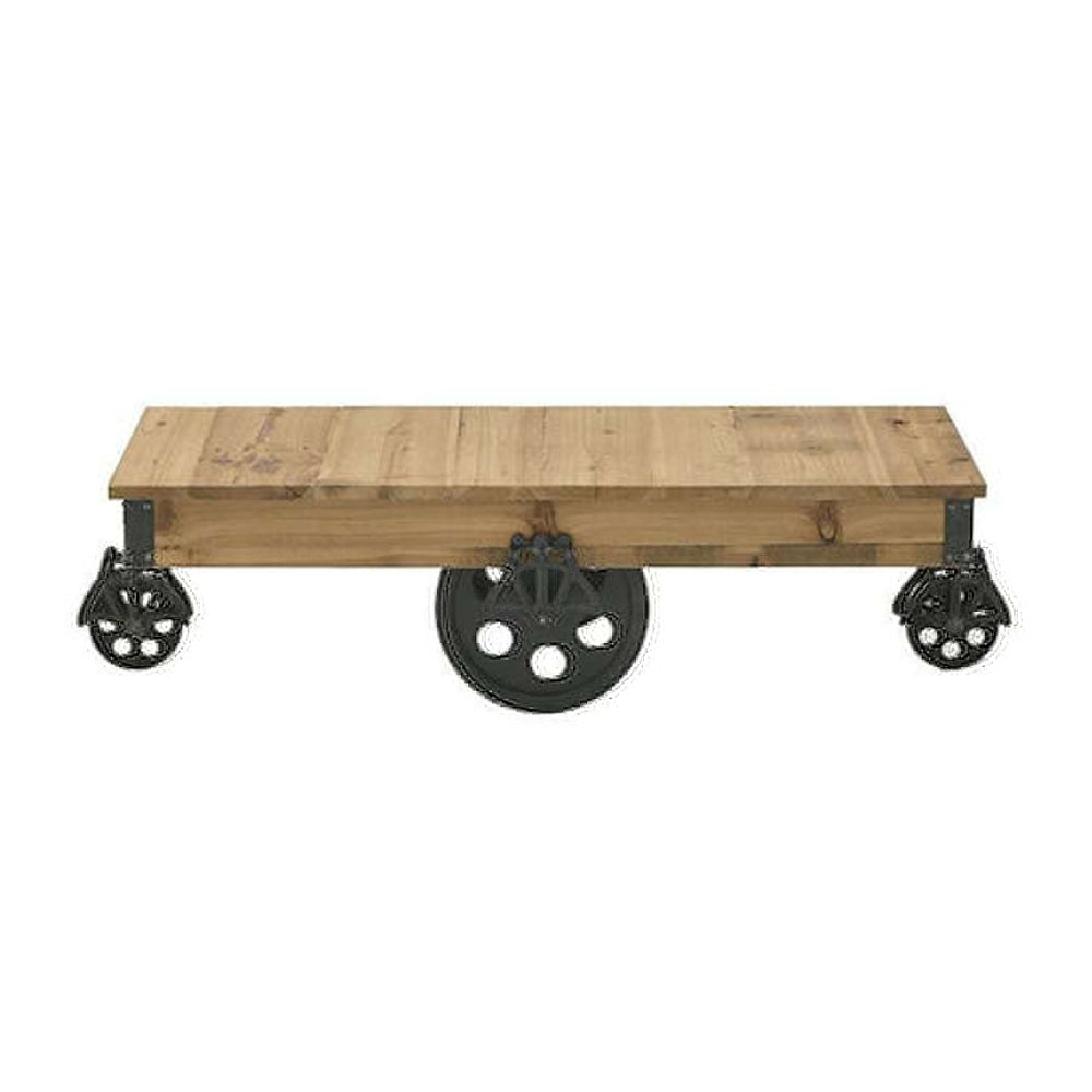 Natural Wood Metal Table (136 cm)