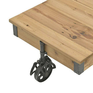 Natural Wood Metal Table (136 cm)