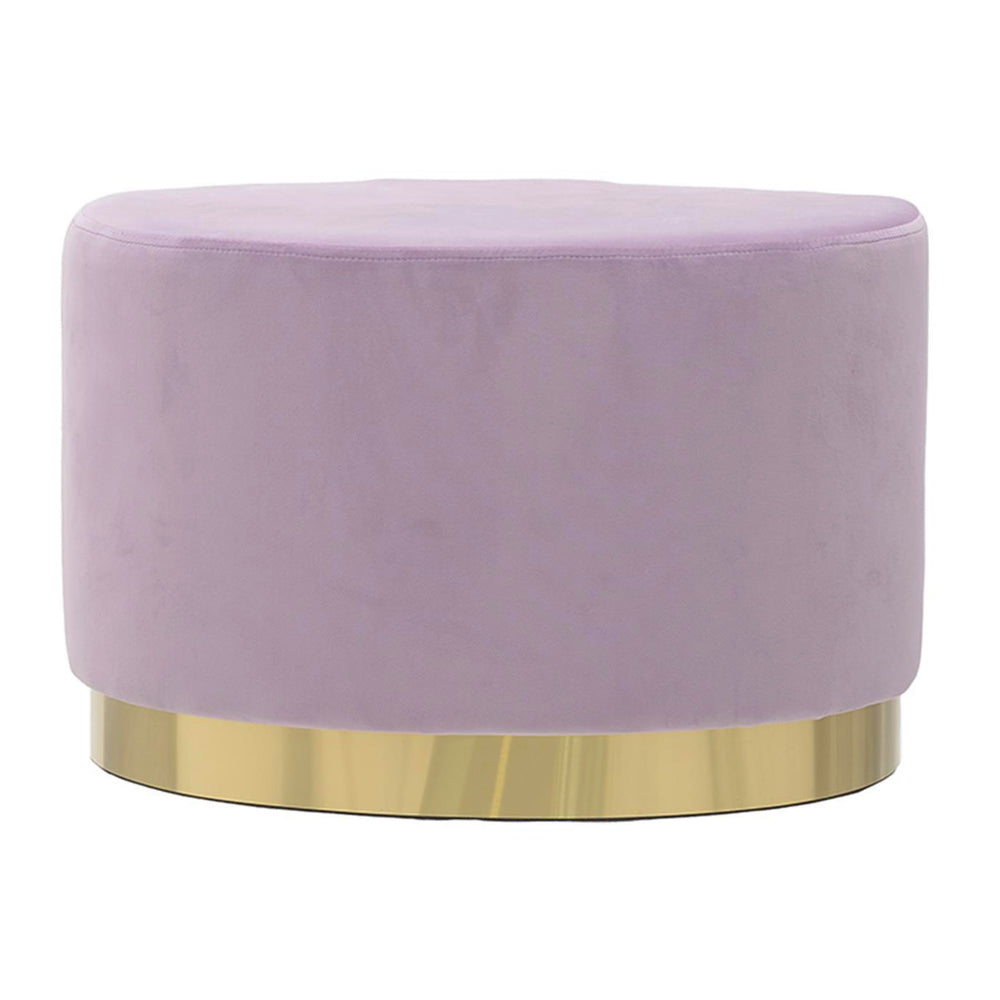 Purple Velvet Oval Stool (60 cm)