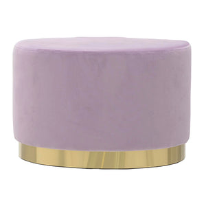 Purple Velvet Oval Stool (60 cm)