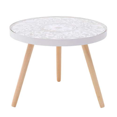 Antique White Wood Table (51.5 cm)