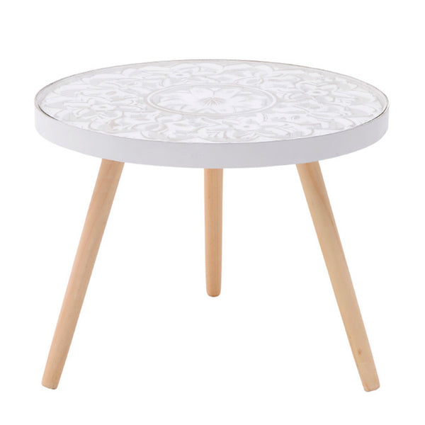 Antique White Wood Table (51.5 cm)