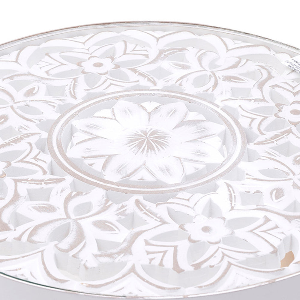 Antique White Wood Table (51.5 cm)