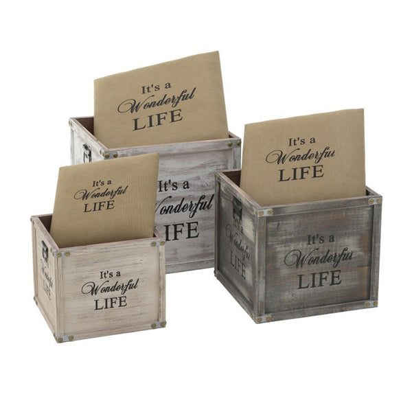 Wooden Storage Stool 3 Colors (45cm)