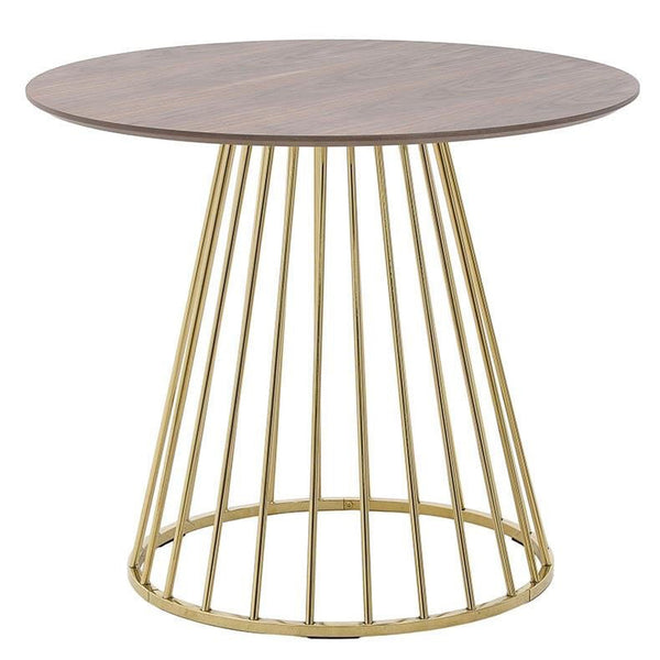 Golden Natural Metallic Wooden Table