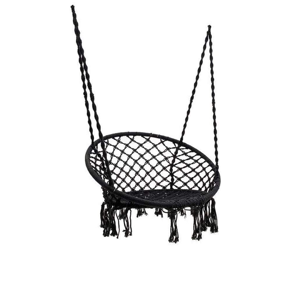 Grey Black Rope Hammock (200 cm)