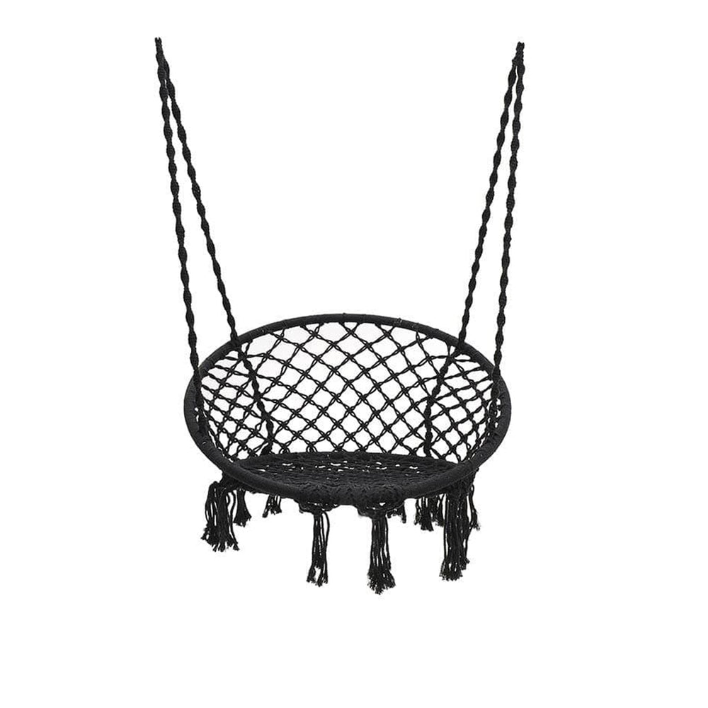 Grey Black Rope Hammock (200 cm)