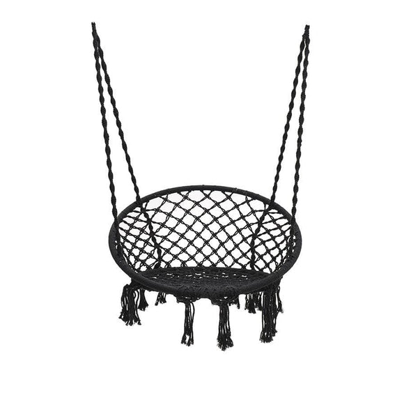 Grey Black Rope Hammock (200 cm)