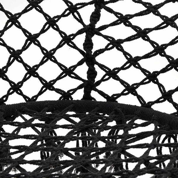 Grey Black Rope Hammock (200 cm)