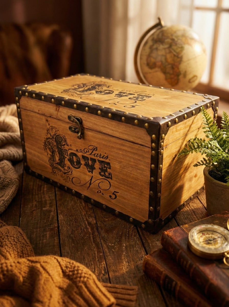 Wooden Trunk Box (21 cm x 50 cm)