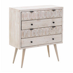 Brown Wooden 4 Drawer Chest (90 cm)
