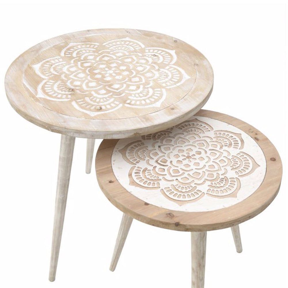 Cream Antique Wooden Table S