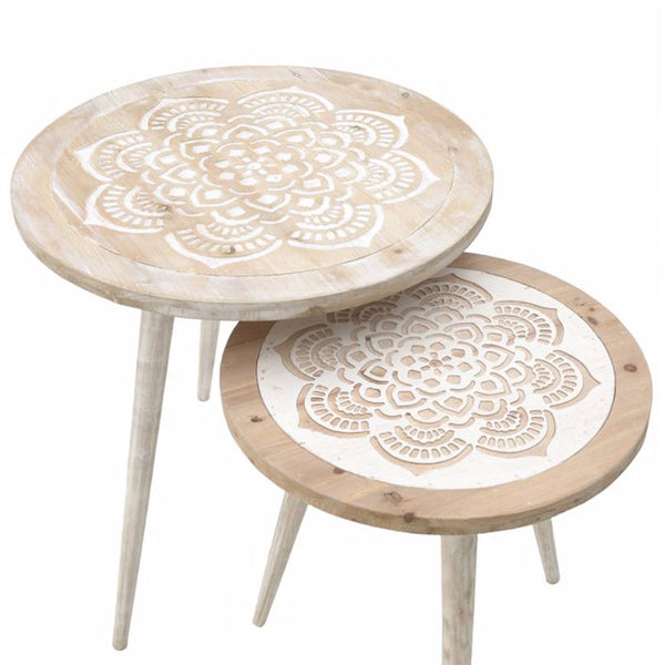 Cream Antique Wooden Table S