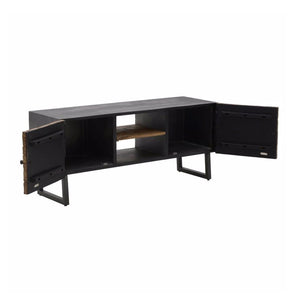 Brown Wooden TV Stand With Cabinets (130 cm)