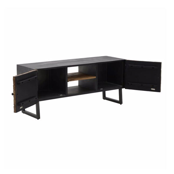 Brown Wooden TV Stand With Cabinets (130 cm)