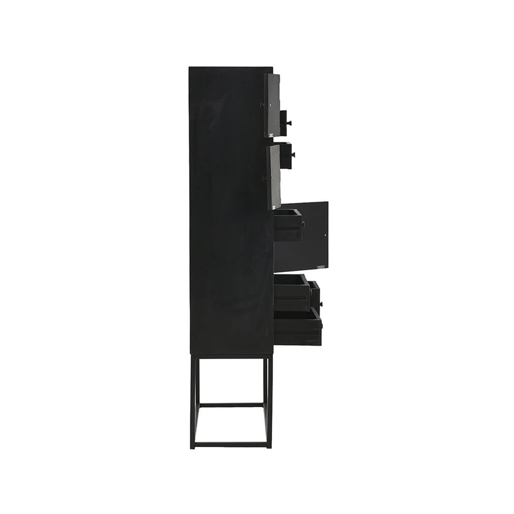 Wooden cabinet black white