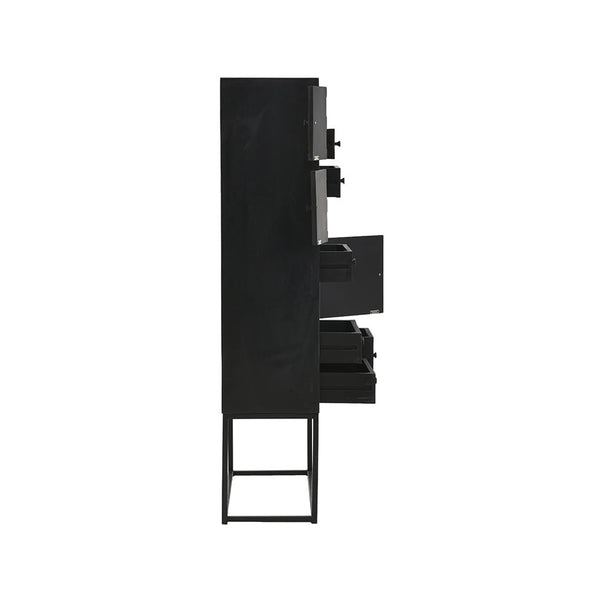 Wooden cabinet black white