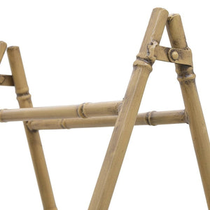 Metal Wooden Shelf Golden Natural