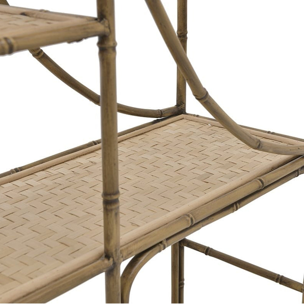 Metal Wooden Shelf Natural