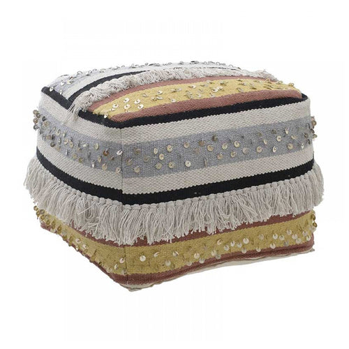 Beaded Fringe Poof (45 cm)