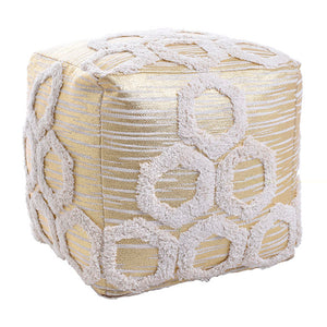 Cream Gold Cotton Poof (45 cm)